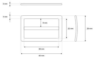 Produktbild von 10 Regulatoren für Gurtbänder Gurtschieber Gurtschnalle Varianten- Größenwahl, Farbe:silber, Größe:A 45x28mm. I 38x9mm