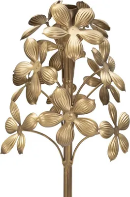 Zdjęcie produktu dla Świecznik Flowy 17 x 118 x 17 cm metalowy złoty