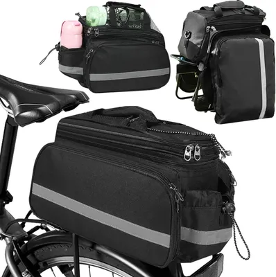 Produktbild von Fahrrad Gepäckträgertasche 10-20L Wasserdicht mit Regenschutz und Reflektierend