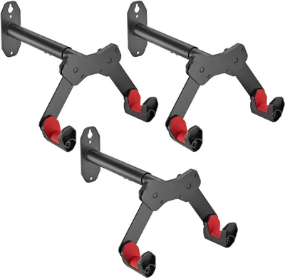 Produktbild von HOKO-VELO 25 3er set verstellbare Fahrrad Wand Halterung/Rahmenhalter mit Silikon-Schutz als Geschenk. Für alle gängigen Fahrräder und Hybrid.