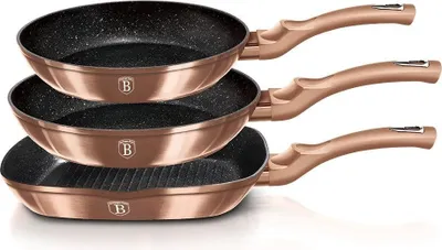 Obrázok produktu pre BERLINGERHAUS Panvica s mramorovým povrchom súprava 3 ks Copper Metallic Line BH-1279