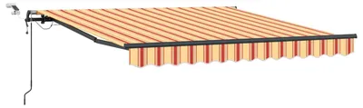 Obrázek produktu pro vidaXL Markýzová látka, žlutá a oranžová, 350 x 250 cm, polyester