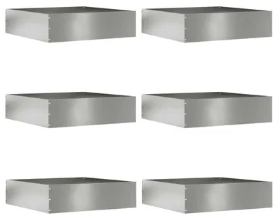 Productafbeelding van Gegalvaniseerde Stalen Gazonrand Set van 6 voor Tuinontwerp