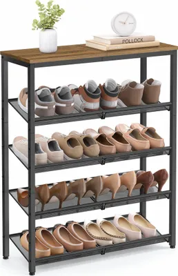 Zdjęcie produktu dla Szafka na Buty Loftowa 5 Poziomowa z Półkami do Regulacji Industrialna