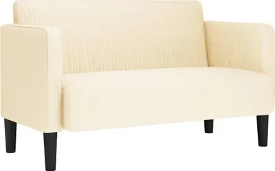 Immagine prodotto di vidaXL Divano a due posti crema 109 cm in tessuto a coste