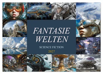 Produktbild von Fantasie Welten - Science Fiction (Wandkalender 2027 DIN A2 quer), CALVENDO Monatskalender