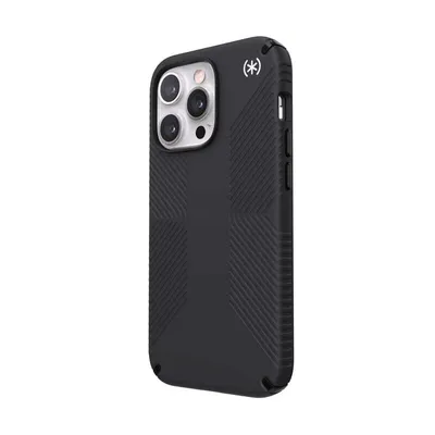 Produktbild von Speck Presidio2 Grip, Cover, Apple, iPhone 13 Pro, 15,5 cm (6.1"), Schwarz, Weiß