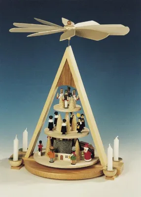 Obrázek produktu pro Stolní pyramida Krušné hory Vánoční pyramida výška 43 cm NOVINKA
