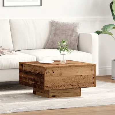Produktbild von Desgin Couchtisch Altholz 55x55x31 cm Holzwerkstoff - Couchtische 862991