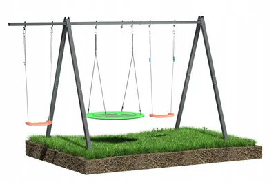 Produktbild von Schaukelgestell Kinderschaukel Nestschaukel Hängemattegestell 3+1 Schaukelgerüst