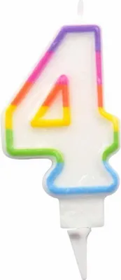 Image de Bougie d'anniversaire chiffre 4