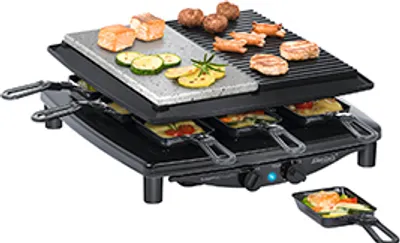 Obrázek produktu pro Steba raclette gril RC 4 Plus Deluxe, 8 pánviček, 1450W