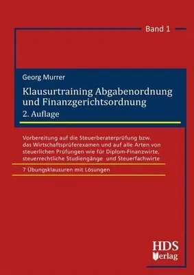 Obrázok produktu pre Klausurtraining Abgabenordnung und Finanzgerichtsordnung