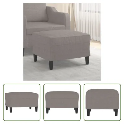 Image de The Living Store Tabouret de pied Taupe 60x50x41 cm Tissu