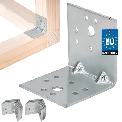 Produktbild von KOTARBAU® 25er Set Winkelverbinder Regalwinkel 50x50x50mm Schwerlastwinkel Anschlagwinkel Verstärkter Metallwinkel Bauverbinder Verzinkter Stahl