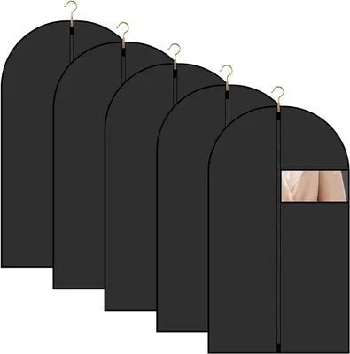 Imagen del producto de Funda para ropa de PEVA, 5 unidades, 60 x 100 cm, para colgar