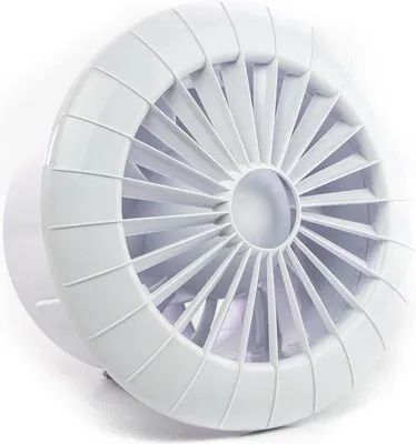 Image de Ventilateur de salle de bains, ventilateur mural, hygrostat, capteur d'humidité, 12 cm, blanc