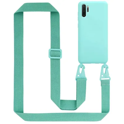 Produktbild von Cadorabo Schutzhülle für Samsung Galaxy NOTE 10 PLUS Hülle in Türkis Handykette Etui längenverstellbar Kordel Band