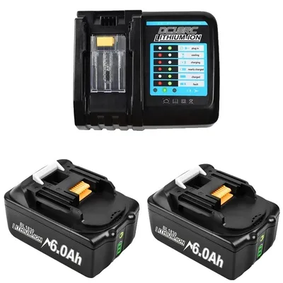 Image de Makita batterie 18V, capacité 60Ah, technologie Lithium-Ion, set de 2 pièces