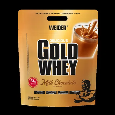 Zdjęcie produktu dla Weider - Gold Whey, mleczna czekolada, proszek, 2000g