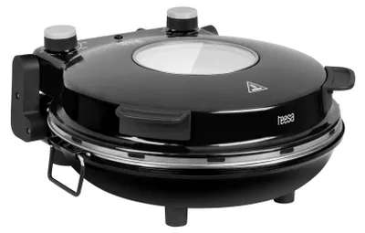 Pizzaofen, 1200 W, 80–400 °C, Ø 32 cm, mit Sichtfenster