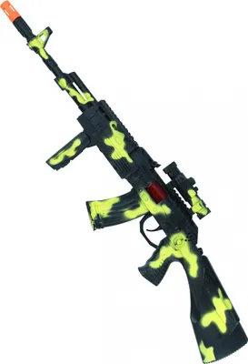 Image de Fusil d'assaut accessoire de costume camouflage vert 58cm