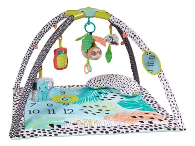 Obrázok produktu pre Hracia deka Infantino Milestones & Memories 4 v 1 vhodná od narodenia, s hracím oblúkom a hračkami, 61 x 61 cm, viacfarebná