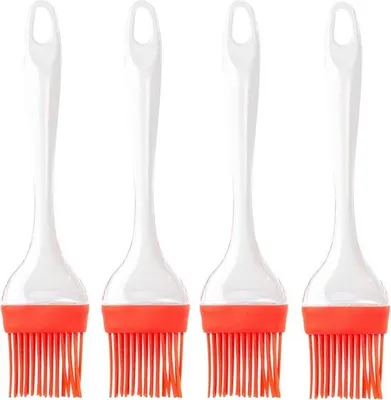 Image de Brosse à barbecue en silicone résistante à la chaleur, 21 cm