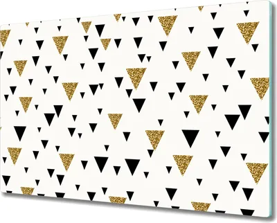 Produktbild von Glas Schneidebrett Herdabdeckplatten Schneideplatten - 80x52 cm - Geometrische Dreiecke