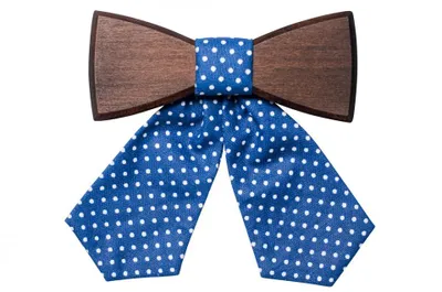 Immagine prodotto di BeWooden papillon in legno da donna Triti azzurro