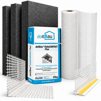 Produktbild von 700m² WDVS EPS 032 Basispaket 80mm bündig Fassadendämmung Wärmedämmung Komplettpaket