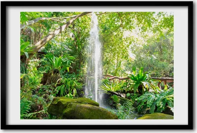 Produktbild von Bild 60x40 MDF-Rahmen, Wandkunst Wasserfall