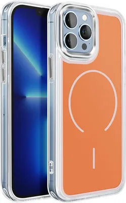 Immagine prodotto di Avizar, custodia MagSafe per iPhone 13 Pro Max Custodia protettiva ibrida rinforzata, arancione