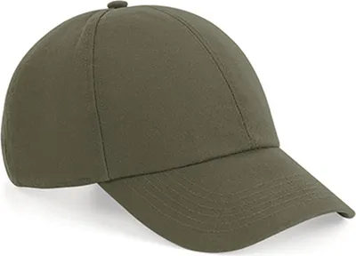 Immagine prodotto di Beechfield B54N | Cappello a 6 pannelli in cotone organico - Profilo basso - Colore: Verde oliva - Taglia: Taglia unica