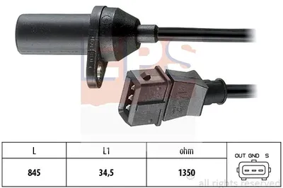 Produktbild von EPS 1.953.381 Kurbelwellensensor Impulsgeber für FIAT Seicento / 600 Schrägheck (187)