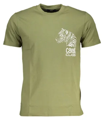 Produktbild von Herren T-Shirt Grün mit Rundhals und Druck - Stilvoll und Modern