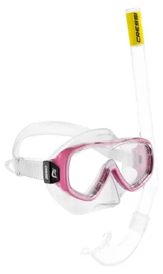 Image de Ensemble de snorkeling Cressi Piumetta Mini Island Junior, rose, pour enfants, rose, taille unique