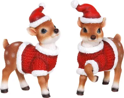 Produktbild von 2er Set Weihnachts Rehe 11cm