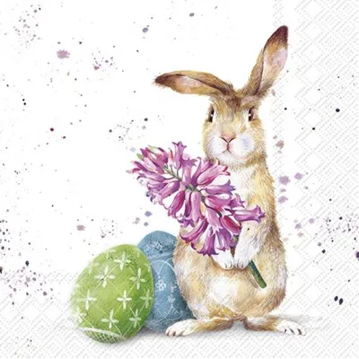 Image de Serviettes 33x33 cm - SPLASHY BUNNY