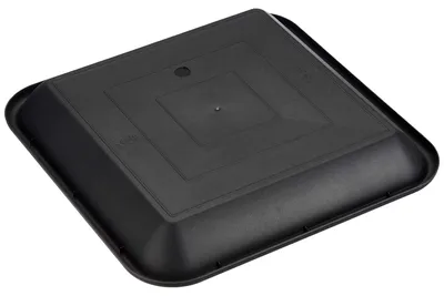 Image de Soucoupe carrée pour pot de fleurs - Plastique - 34 x 34 cm - Anthracite