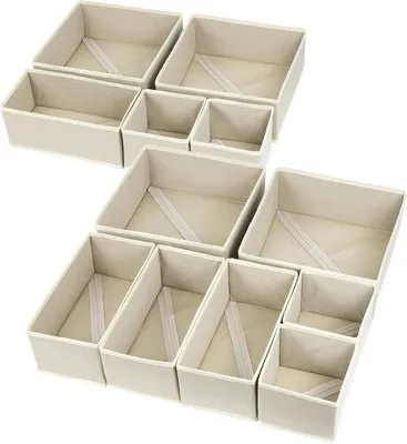 Produktbild von Famanu Set von 12 Ladeorganisatoren – Faltbare Aufbewahrungsboxen für Kleidung