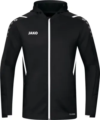 Produktbild von Jako Trainingsjacke Challenge mit Kapuze Kinder Herren schwarz weiß Gr XL