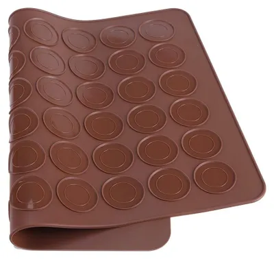 Silikon-Backmatte, 48 Mulden, Macaron-Form, 39 x 28,5 cm