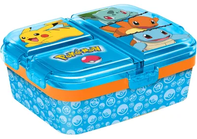 Produktbild von OttoSimon Lunchbox Pokemon mit 3 Fächern - Brotdose für Kinder - BPA-frei - Blau