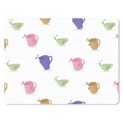 Produktbild von MuchoWow® Mauspad Mousepad Muster - Tee - Teetasse 23x19 cm - Mousepads - Maus Mat - Pad - Mausunterlage - Schreibtischunterlage - Mauspad