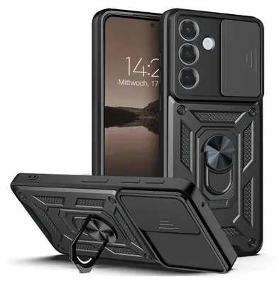 Produktbild von Armor Handyhülle für Samsung Galaxy S26 Kameraschutz Handy Panzer Case Cover Schutzhülle Outdoor Farbe: Schwarz