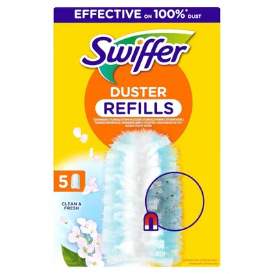 Produktbild von Swiffer Staubmagnet Trap & Lock Nachfülltücher, Mit Dem Duft Von Febreze, Clean & Fresh, Fängt Und Schließt Staub 4 x 5 Tücher