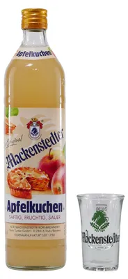 Produktbild von Mackenstedter Apfelkuchen Likör mit 6x Shotgläser