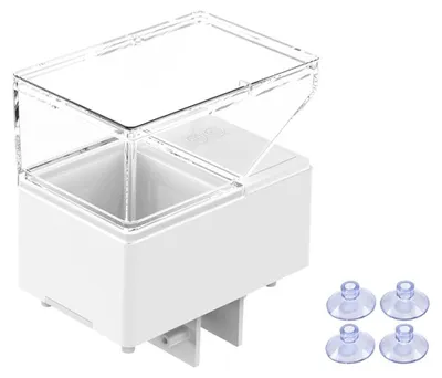 Automatische Fischfutterautomat mit Timer, 500 ml, weiß