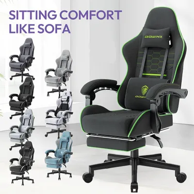 Obrázok produktu pre Herná stolička – Ergonomická – Kancelárska stolička – Vysoké operadlo – Výplň z pružin – Čierna a zelená